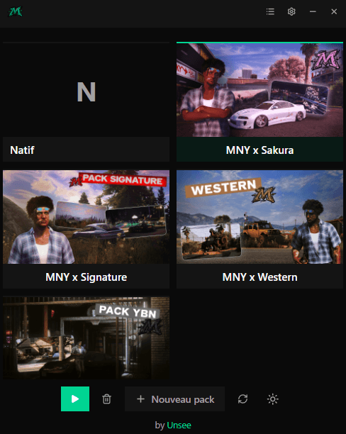Grid view — customizable covers